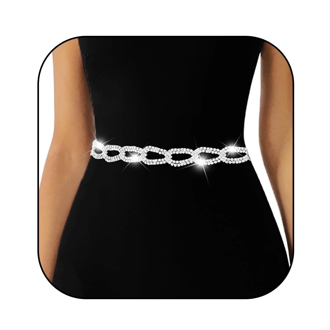 Abien Rhinestone Dress Belt — view 1