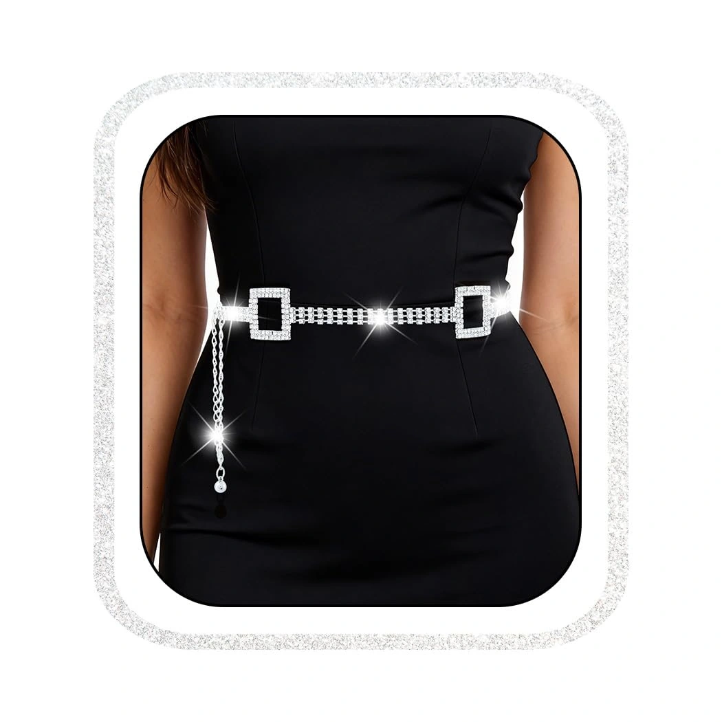 Abien Rhinestone Dress Belt — view 1