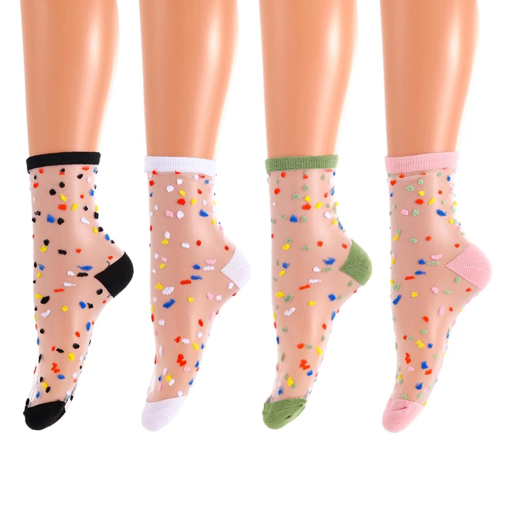 Abien Sheer Tulle Socks · Four Pairs — view 1