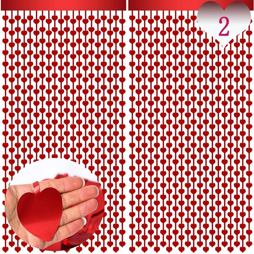 Abien Heart Fringe Curtain — view 1