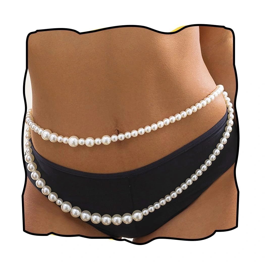 Abien Pearl-Accent Waist Chain — view 1