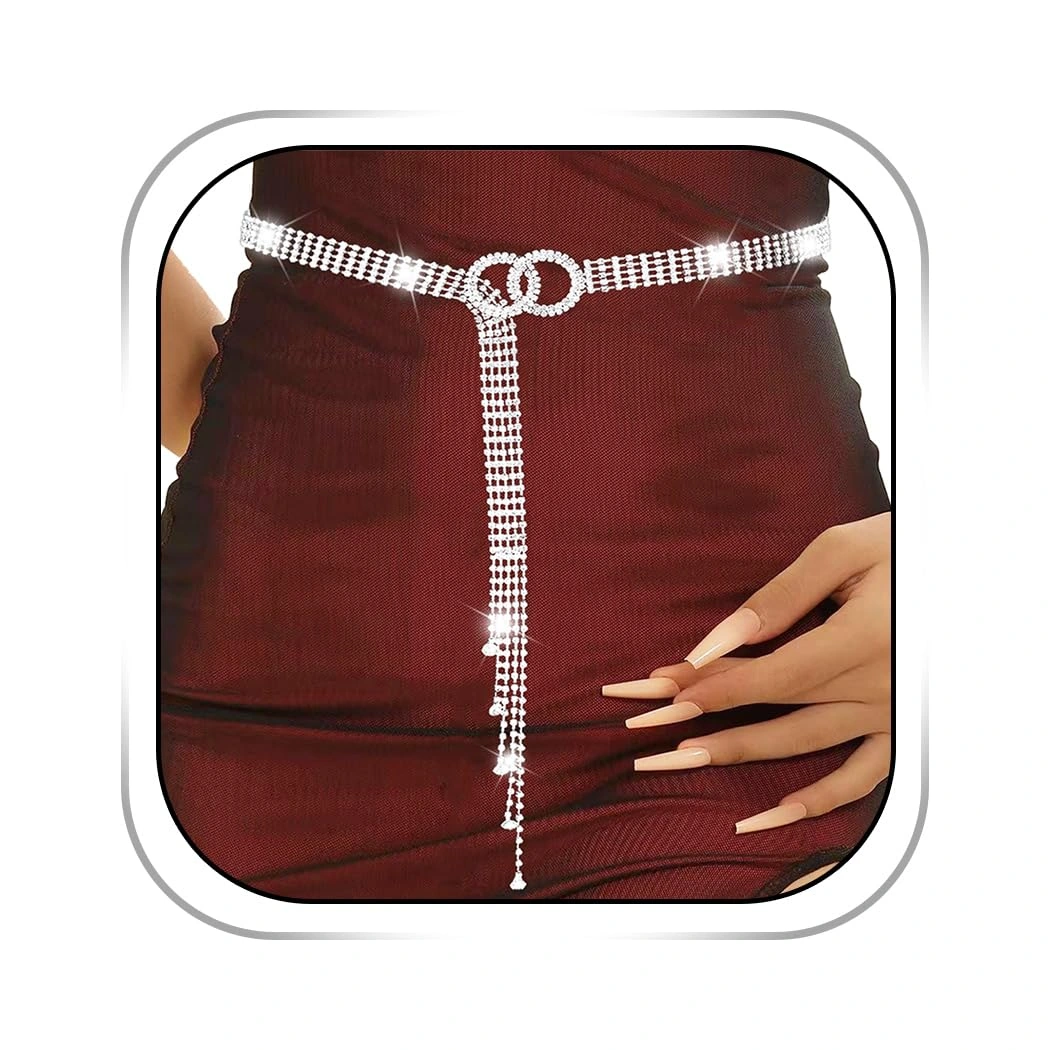 Abien Rhinestone Dress Belt — view 1
