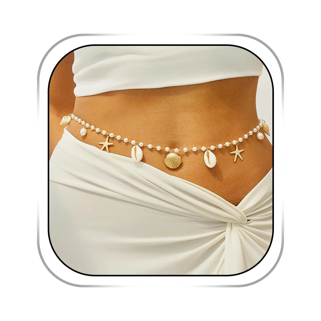Abien Pearl & Starfish Waist Chain — view 1