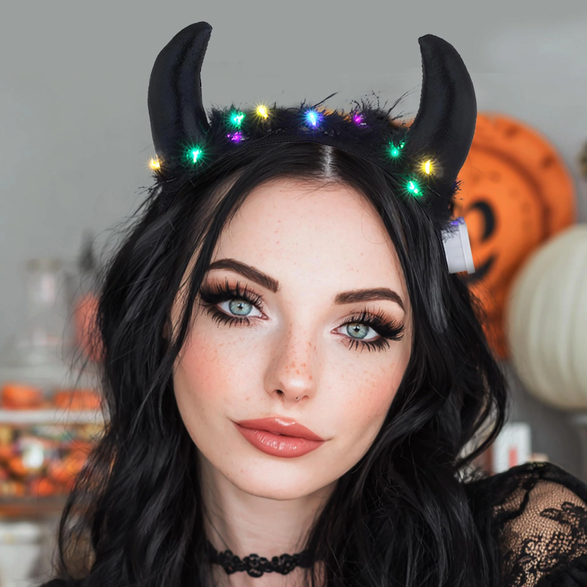 Abien Light-Up Devil Horns Headband — view 1