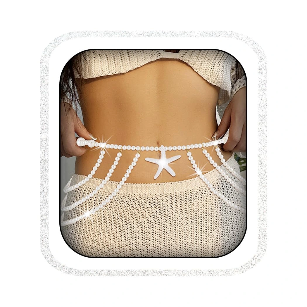 Abien Pearl & Starfish Waist Chain — view 1