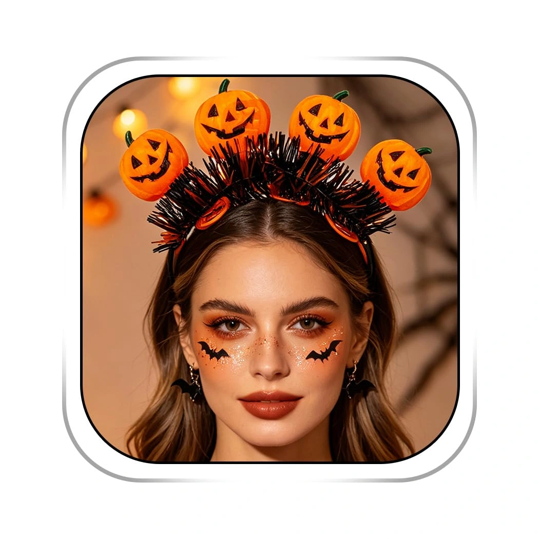Abien Light-Up Pumpkin Headband — view 1