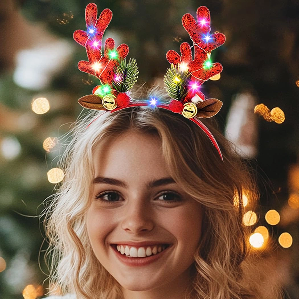 Abien Light-Up Reindeer Antlers Headband — view 1