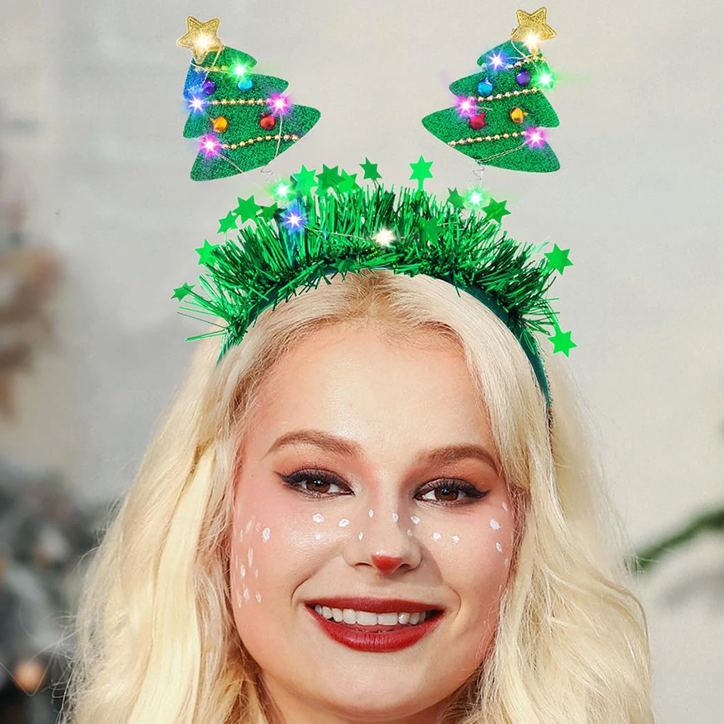 Abien Light-Up Christmas Tree Headband — view 1
