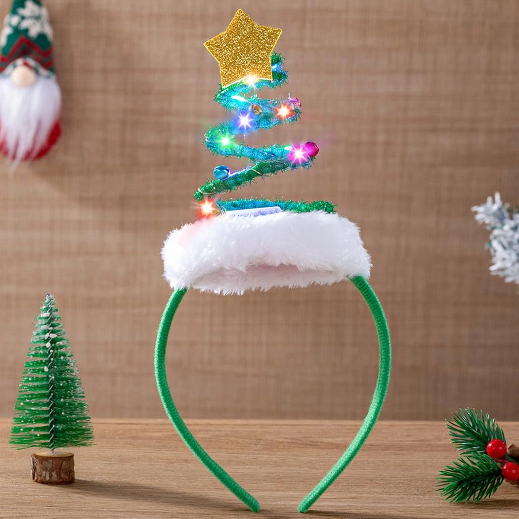 Abien Light-Up Santa Hat Headband — view 1