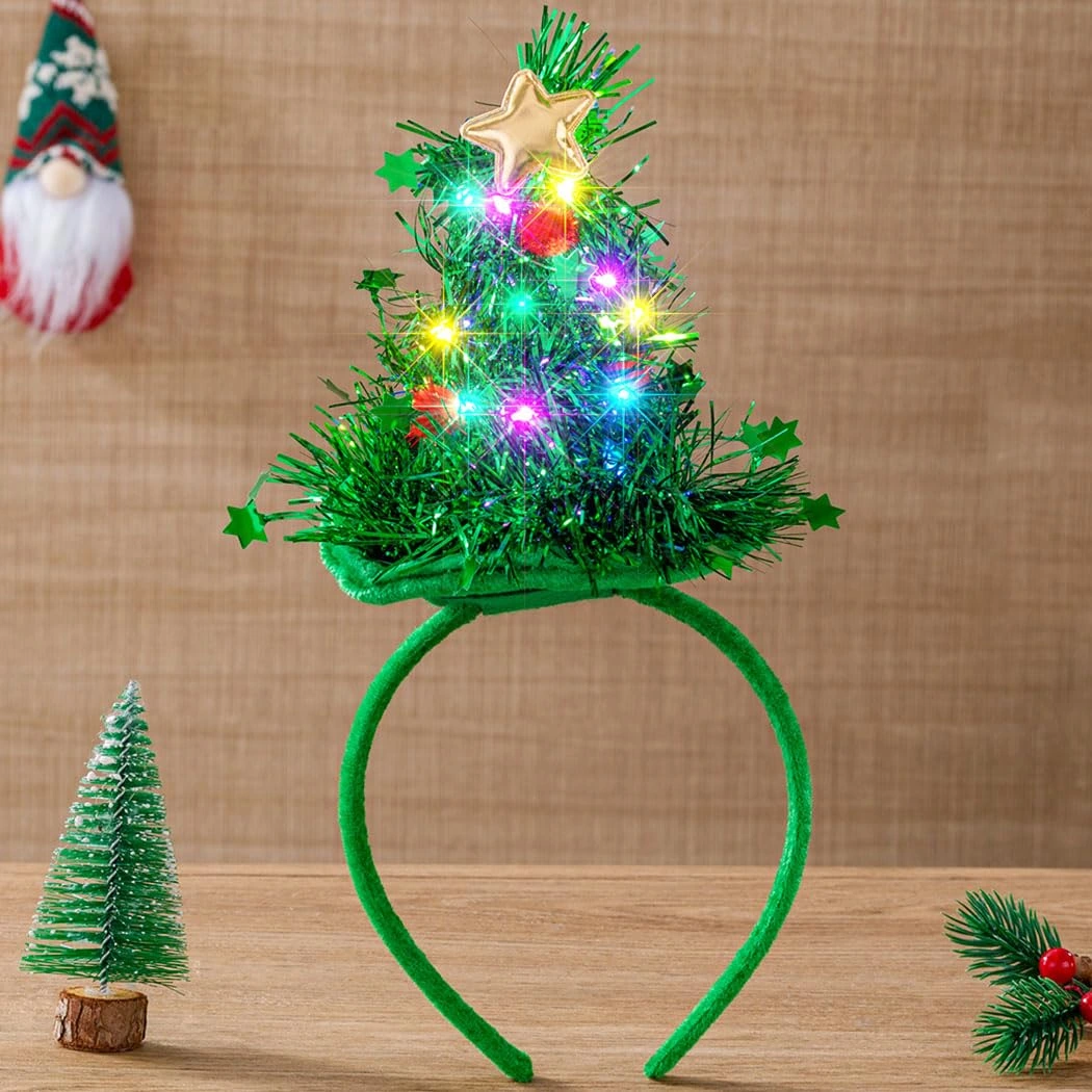 Abien Light-Up Christmas Tree Headband — view 1